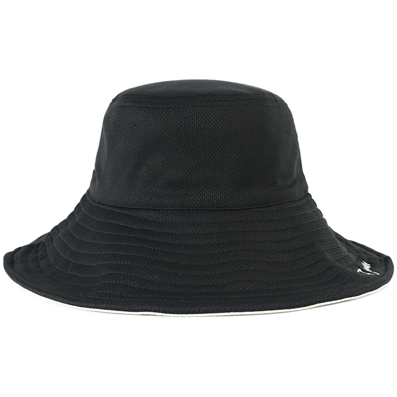 CACUSS C0266帽子女士大檐遮阳帽双面戴户外防紫外线防晒吸湿速干渔夫帽沙滩帽礼盒装 黑色+米色 中号