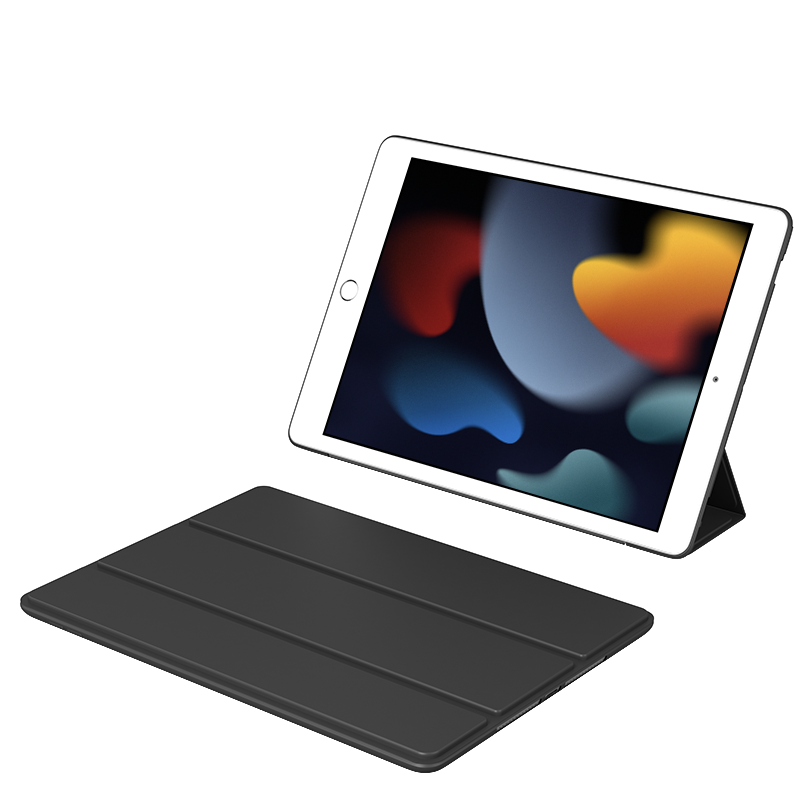 JRC iPad 8/9 10.2英寸保护套 2021/2020款苹果平板电脑保护壳7代全包软壳支架式轻薄防摔皮套尊贵黑