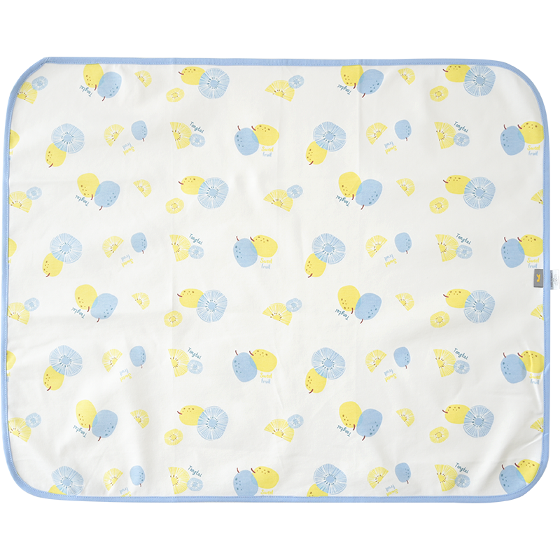 童泰四季婴儿宝宝床品用品隔尿垫巾防水可洗尿垫 蓝色 72x60cm