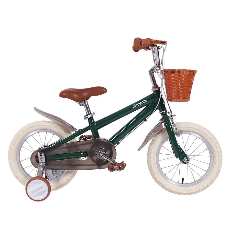 凤凰（Phoenix）宝宝童车自行车3-8岁男女小孩子玩具破风轮幼儿园单车卡伦  14英寸粉色