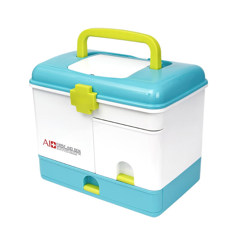 日本急救箱家庭医疗箱家用医药箱特大号塑料多层手提式薬品收纳盒 AS-2001款