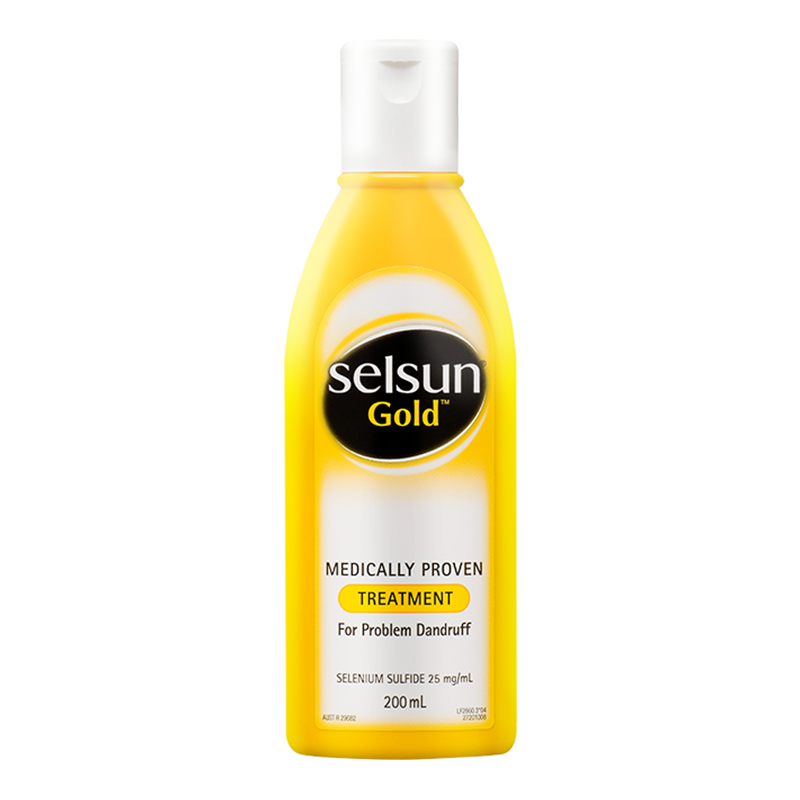 SELSUN Gold 2.5%硫化硒无硅油强效去屑控油止痒洗发水男女士潇洒洗发露洗头膏正常发质适用 200ML