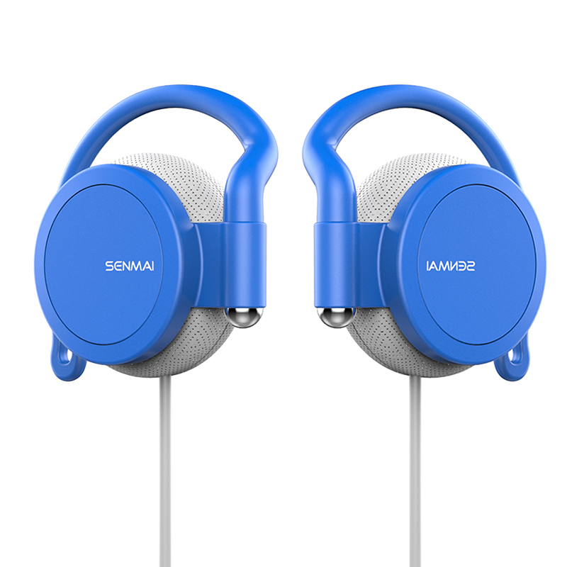 森麦（Senmai） 挂耳式耳机 运动跑步不伤耳笔记本电脑台式手机通用耳麦游戏头戴耳挂式 男女生 蓝色