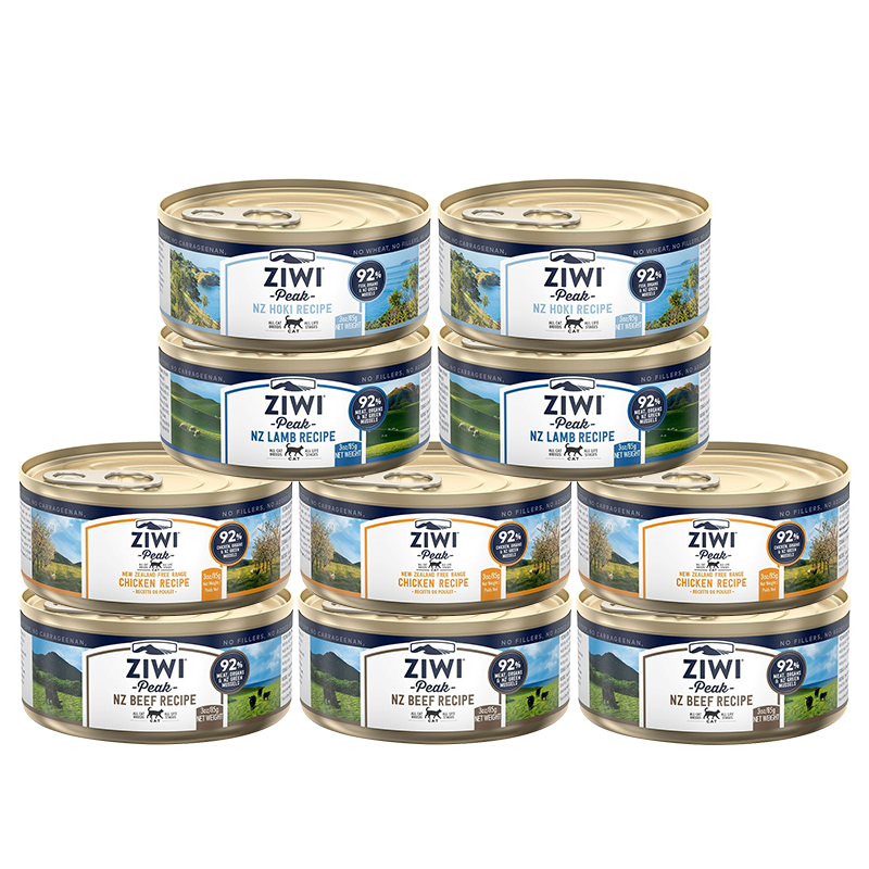 ZIWI滋益巅峰猫罐头猫粮 新西兰进口主食罐头 全猫幼猫成猫猫粮湿粮罐头85g/罐 10罐（鸡2+牛2+羊马1+羊2+马鲛鱼3）