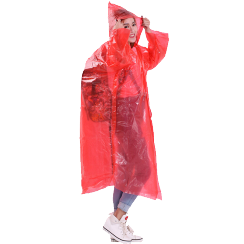 班哲尼 一次性雨衣 四合扣加厚6丝雨披 户外登山旅行一次性雨披男女雨具可重复使用 6个装 颜色随机