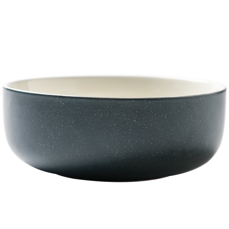 亿嘉IJARL 创意陶瓷餐具小汤碗大米饭碗6英寸面碗家用碗甜品碗 北欧印象 黑色