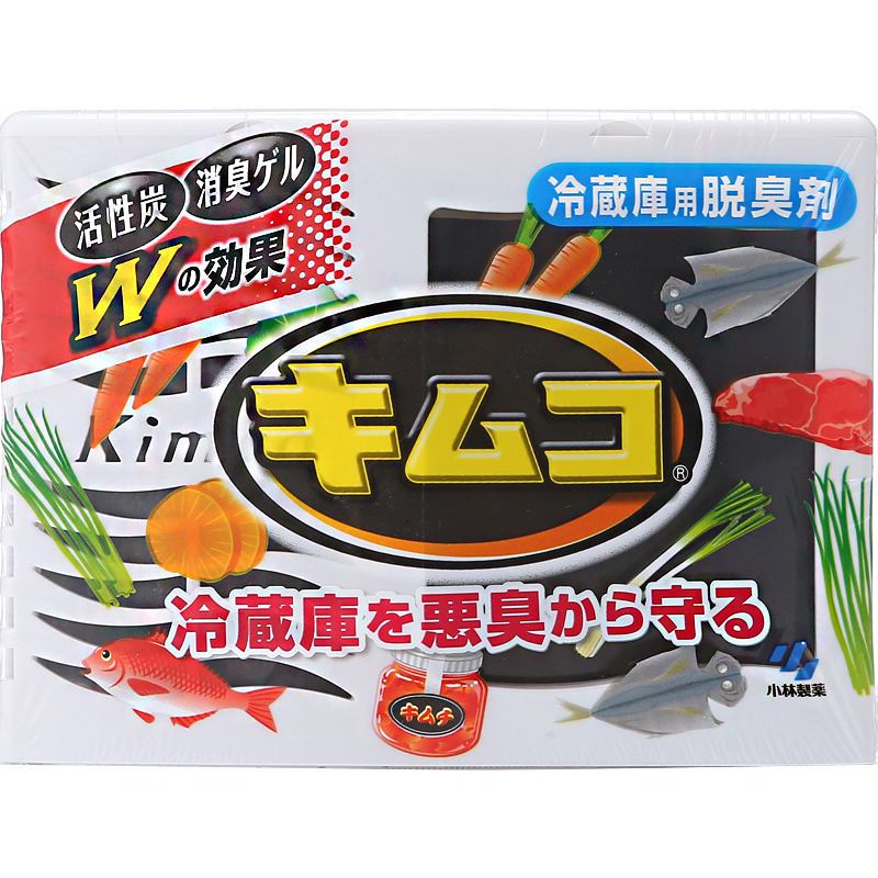 小林制药（KOBAYASHI）日本进口活性炭去异味脱臭消臭盒除臭剂冰箱去味剂（冷藏室用）113g