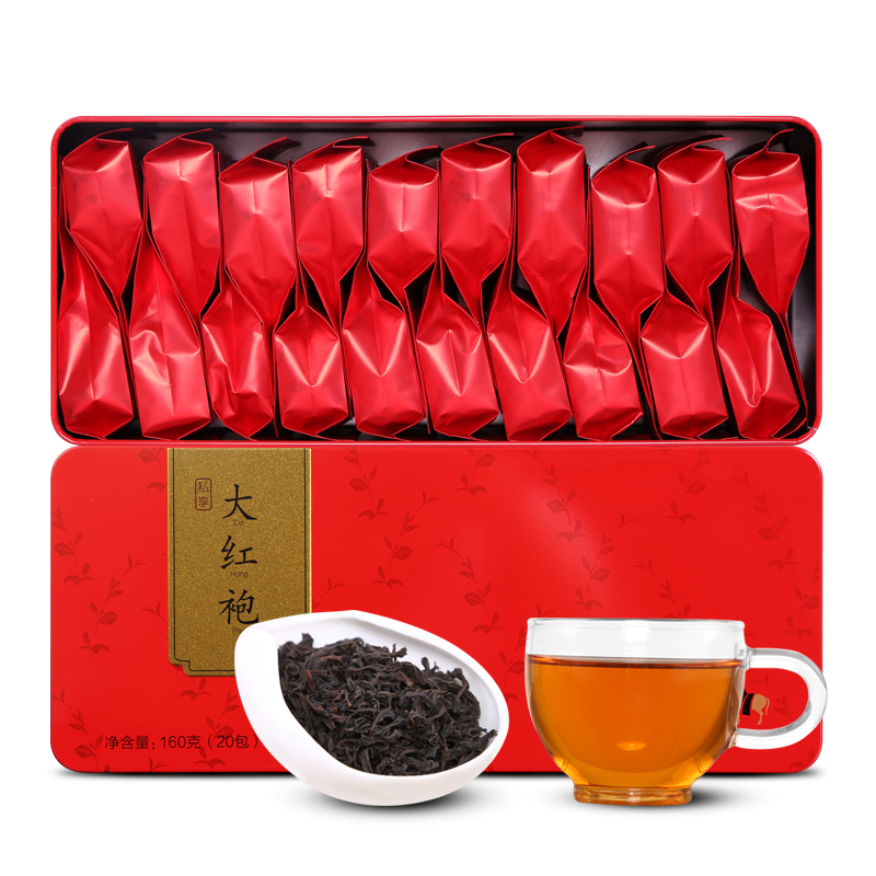 八马茶业 私享大红袍 武夷山岩茶 乌龙茶 福建特产 茶叶礼盒装160g