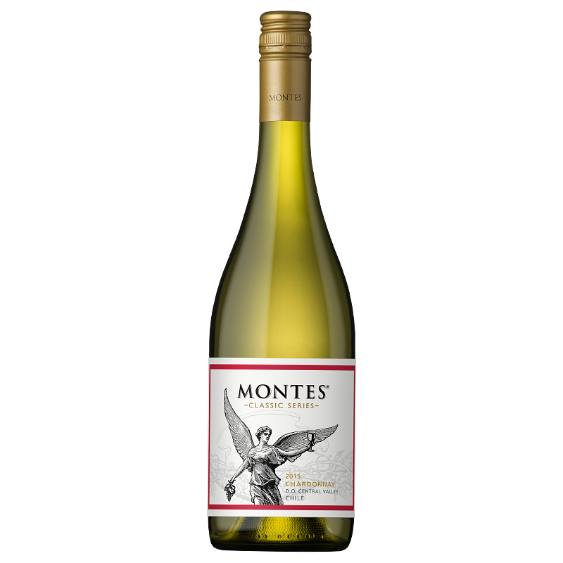 蒙特斯（montes）经典系列霞多丽干白葡萄酒750ml 智利原瓶进口红酒
