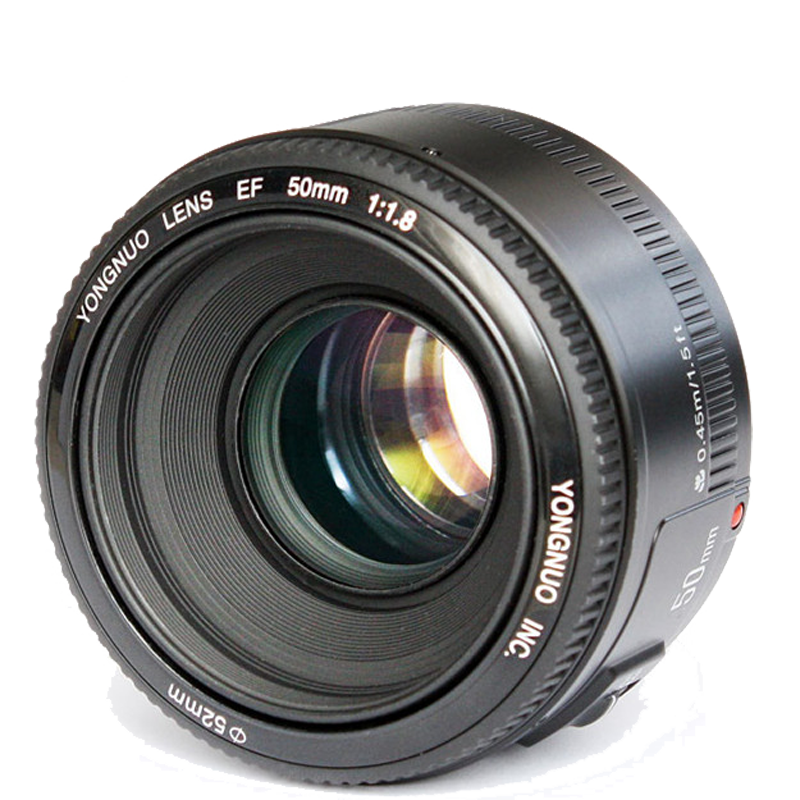 永诺YN50mm F1.8佳能全画幅EF口自动定焦镜头小痰盂单反相机人像