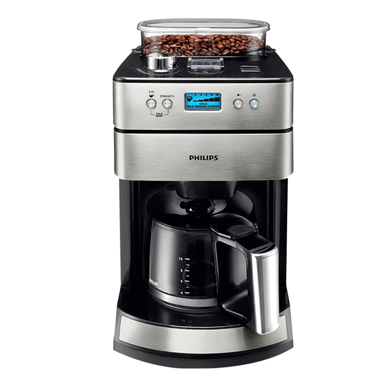 飞利浦（PHILIPS）咖啡机 家用 豆粉两用 现磨一体 带咖啡豆研磨功能 HD7751/00