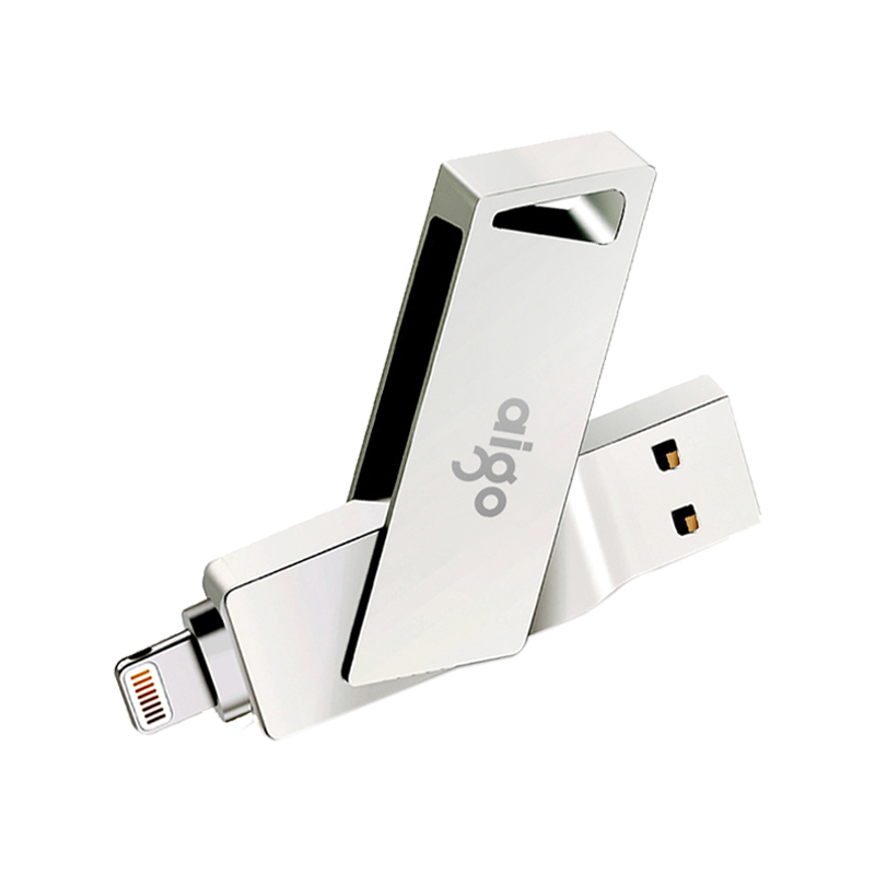 爱国者（aigo）128GB Lightning USB3.0  苹果U盘 U368精耀升级版 银色 苹果官方MFI认证 手机电脑两用