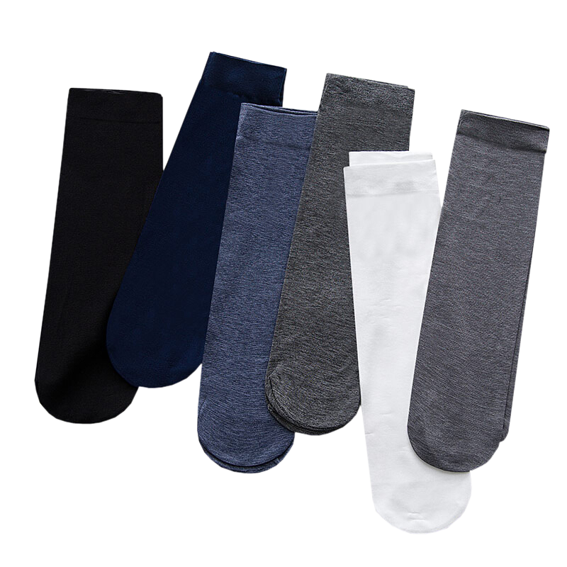 南极人12双袜子男士袜子男士丝袜夏季薄款透气中筒袜丝光袜商务混色