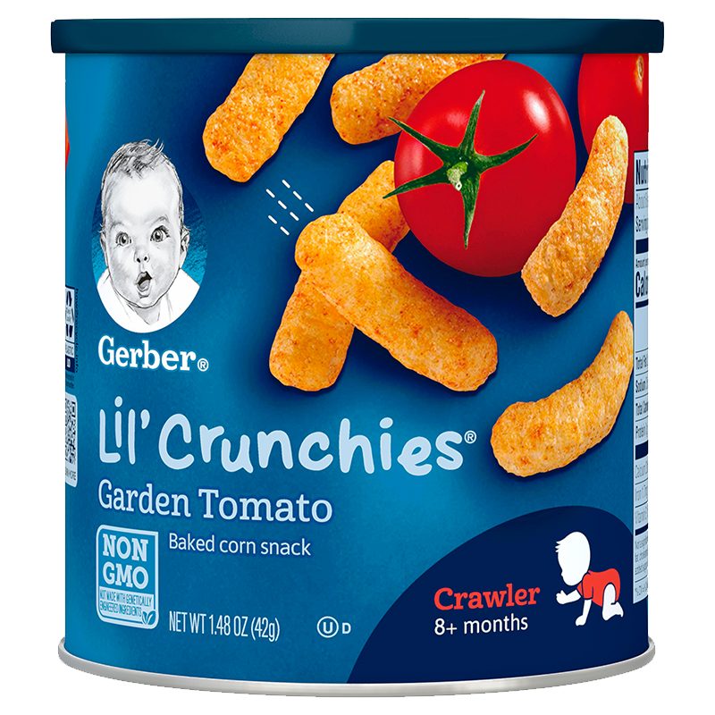 嘉宝Gerber  婴儿泡芙 手指泡芙田园番茄味 三段(8个月以上） 42g/罐 美国原装进口