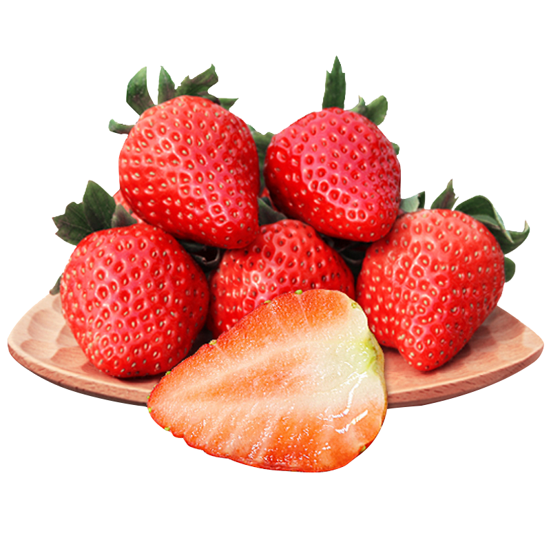 丹东99红颜奶油草莓2盒精装整箱1.9斤 单盒350g左右 新鲜水果