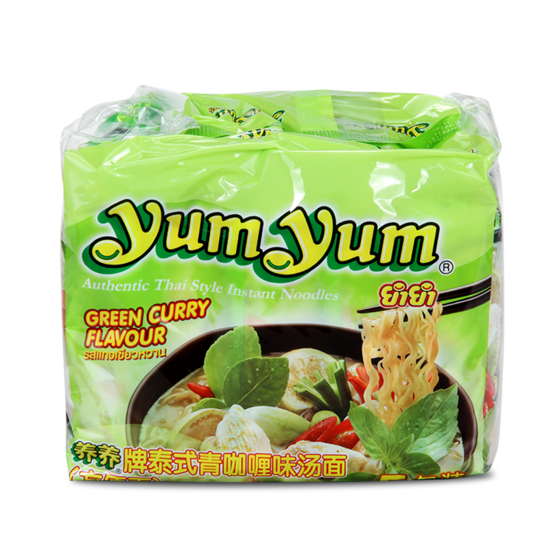 泰国进口  养养牌（yumyum） 泰式青咖喱味汤面 70克*5包 五连包  速食方便面