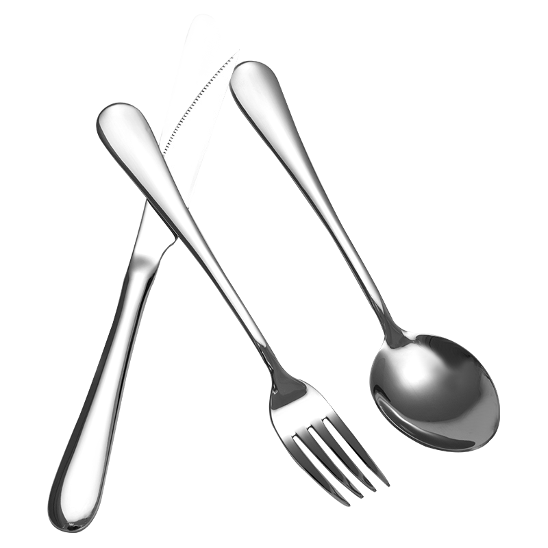 双枪（Suncha）不锈钢牛排刀叉勺西餐餐具加厚加长餐刀勺子叉子三件套刀组合装 