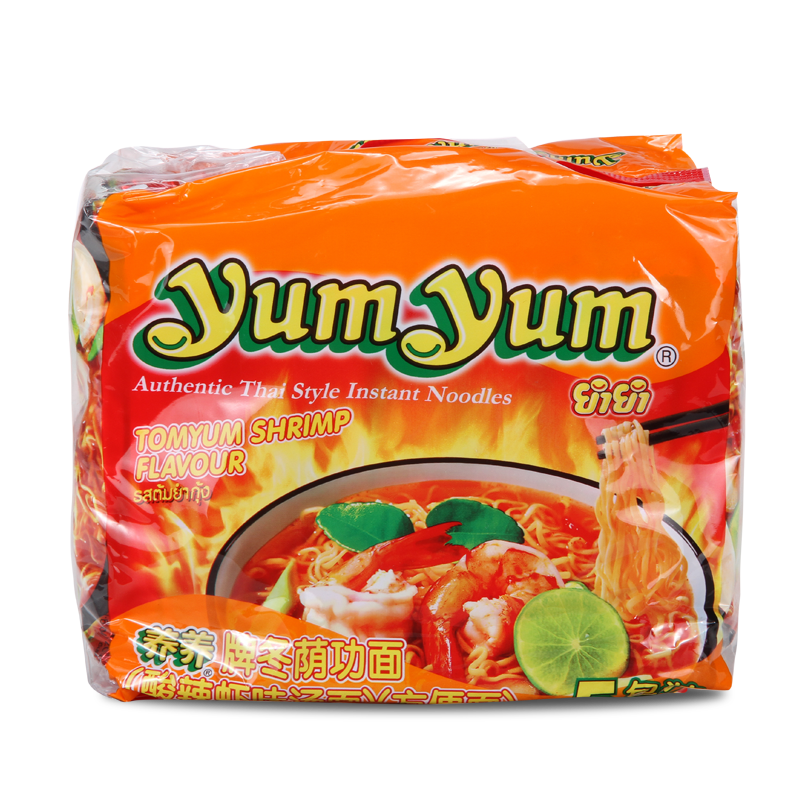 泰国进口  养养牌（yumyum）冬阴功酸辣虾味汤面 70g*5包 五连包  速食方便面