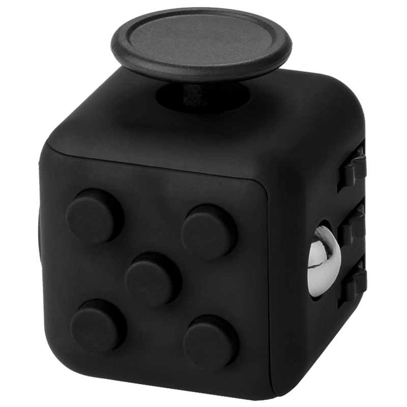 克雷格（KELEIGE）fidget cube减压骰子发泄无聊解压筛子手指魔方减压玩具解压神器 炫酷黑