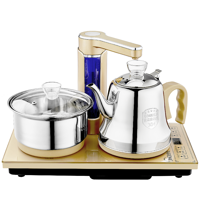 金杞（JINQI）整套茶具自动上水电热水壶加水电茶壶抽水烧水套装嵌入式茶盘四合一消毒炉 宝马金X21