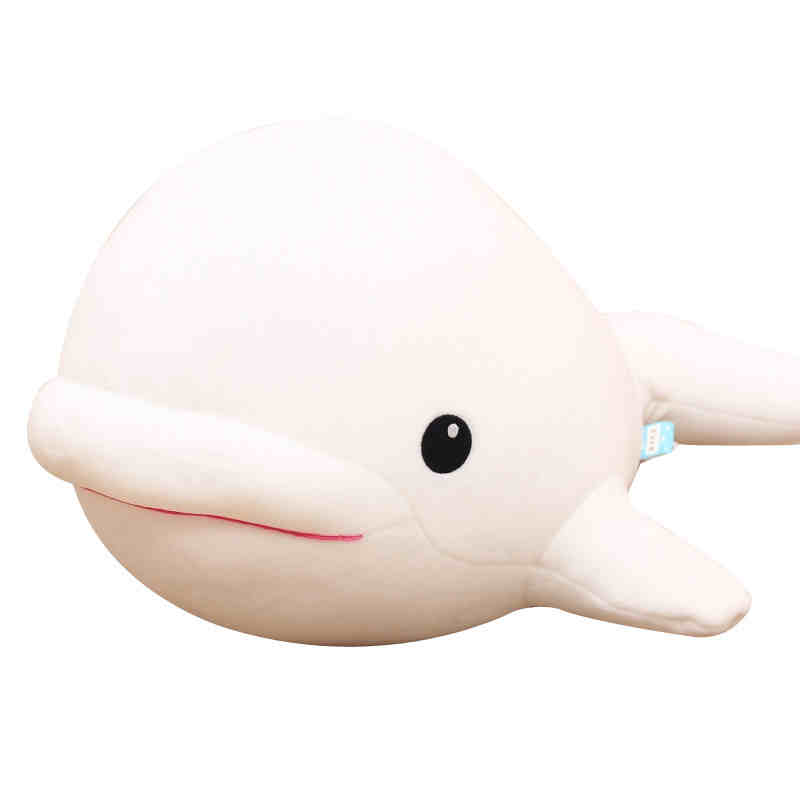 泡沫粒子公仔大号白鲸鱼公仔毛绒玩具抱枕儿童节礼物女生 大白鲸 大号70厘米