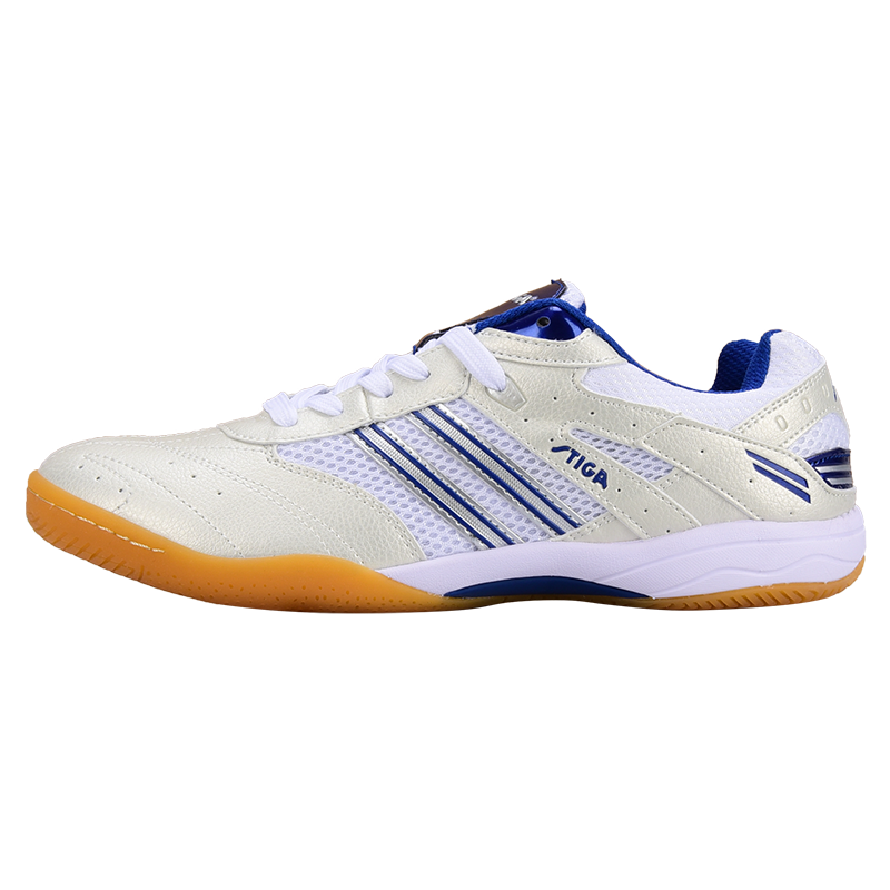 STIGA斯帝卡斯蒂卡 乒乓球鞋男款女款 专业级超轻耐磨透气乒乓球运动鞋 G1108017 白蓝色 40_250mm
