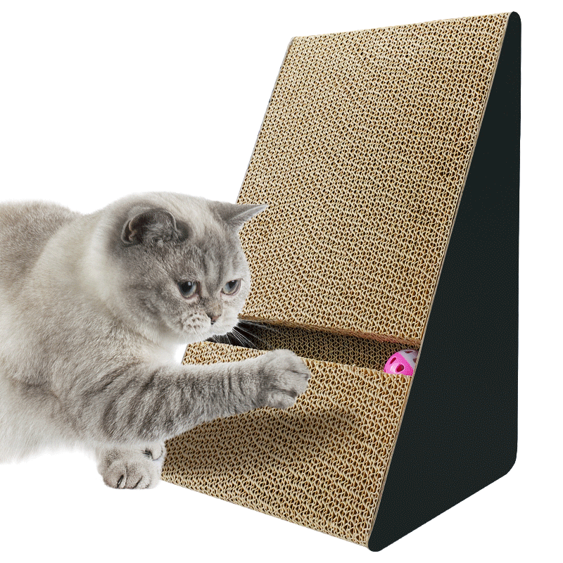 派乐特 猫抓板宠物猫咪玩具猫沙发猫窝瓦楞纸猫玩具猫爬柱猫抓床磨爪玩具 靠墙猫抓板