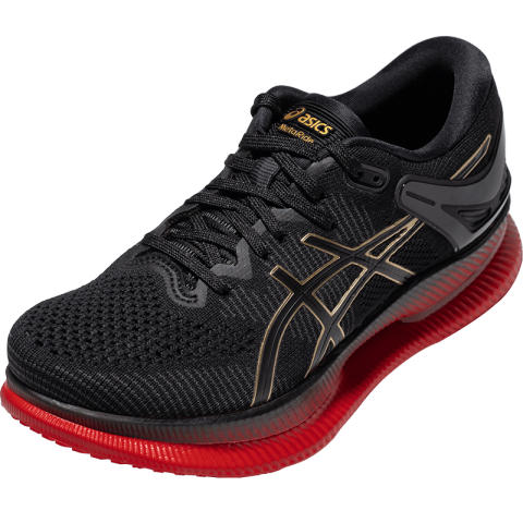 ASICS亚瑟士 缓冲透气跑步鞋女鞋运动鞋 MetaRide 黑色/红色 37.5