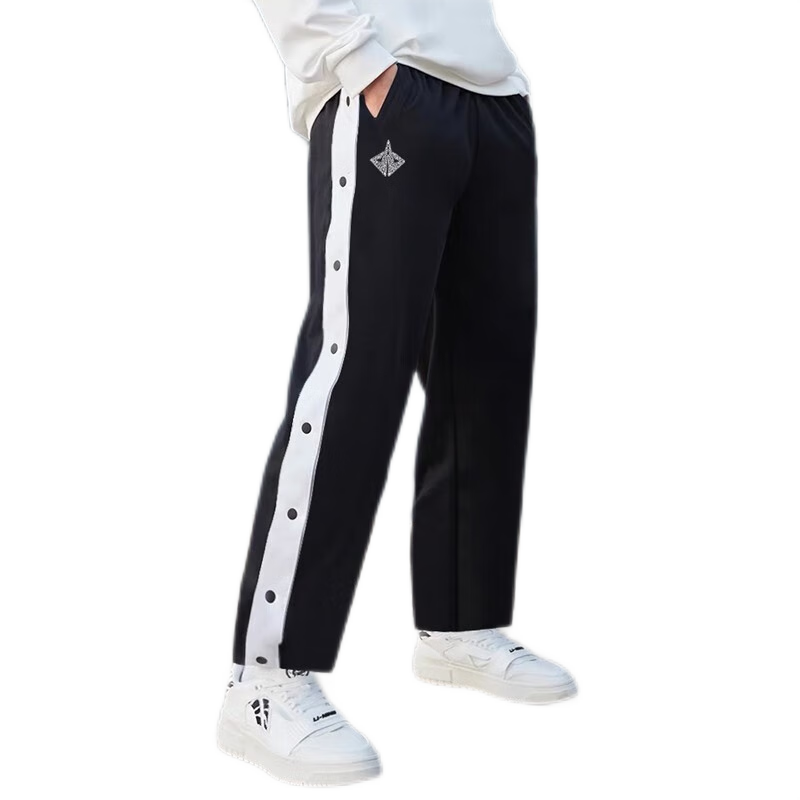 李宁lining运动裤春夏男款平口长裤气宽松直筒休闲运动服跑步训练裤子