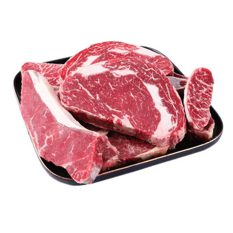 蒙家宴牛排原切边角料人吃谷饲牛肉生鲜冷冻进口牛扒烧烤火锅食材m3原