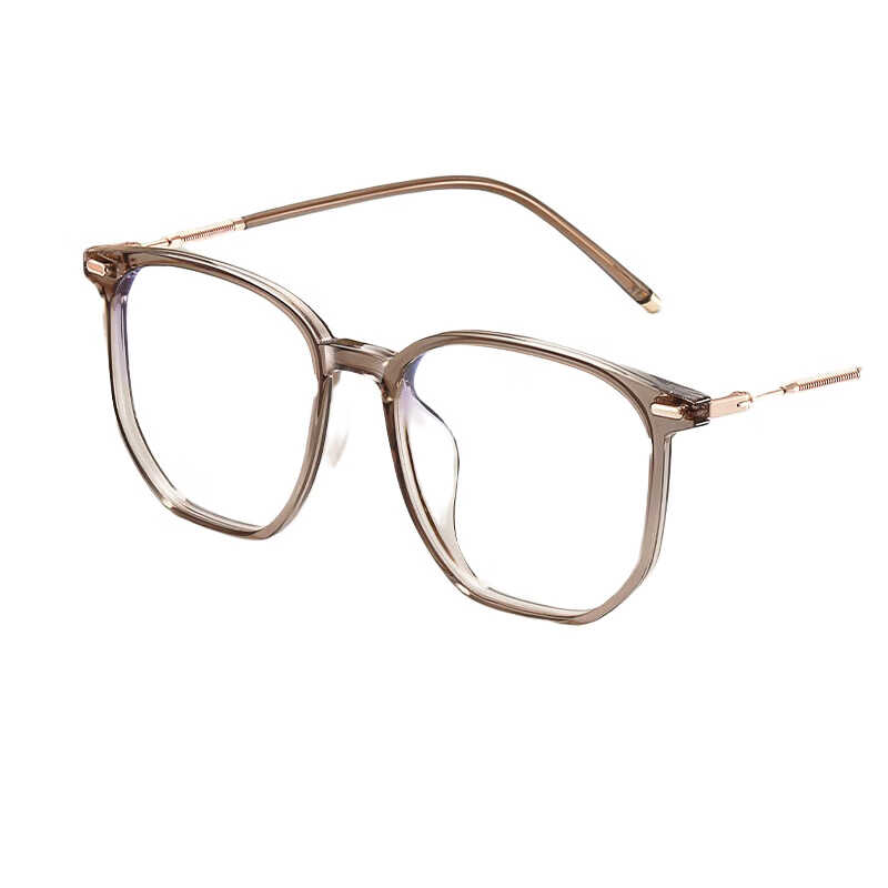 colorein超轻近视眼镜女可配度数冷茶色素颜大方框显脸小网上配眼睛