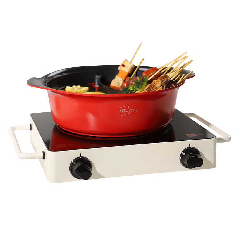 大功率爆炒电磁炉德国进口炉芯2000w可定时微晶面板米技炉 d4白【2h