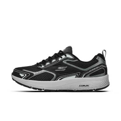 斯凯奇skechers男鞋时尚潮流透气缓震跑步鞋男运动休闲鞋全黑色35442