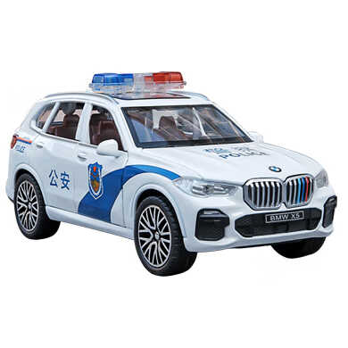 卡威(kiv)合金儿童玩具车男孩警车玩具小汽车玩具3-6岁汽车模型仿真
