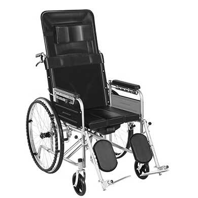 揽康全躺半躺老人轮椅带坐便腿脚可抬轻便折叠手动轮椅车