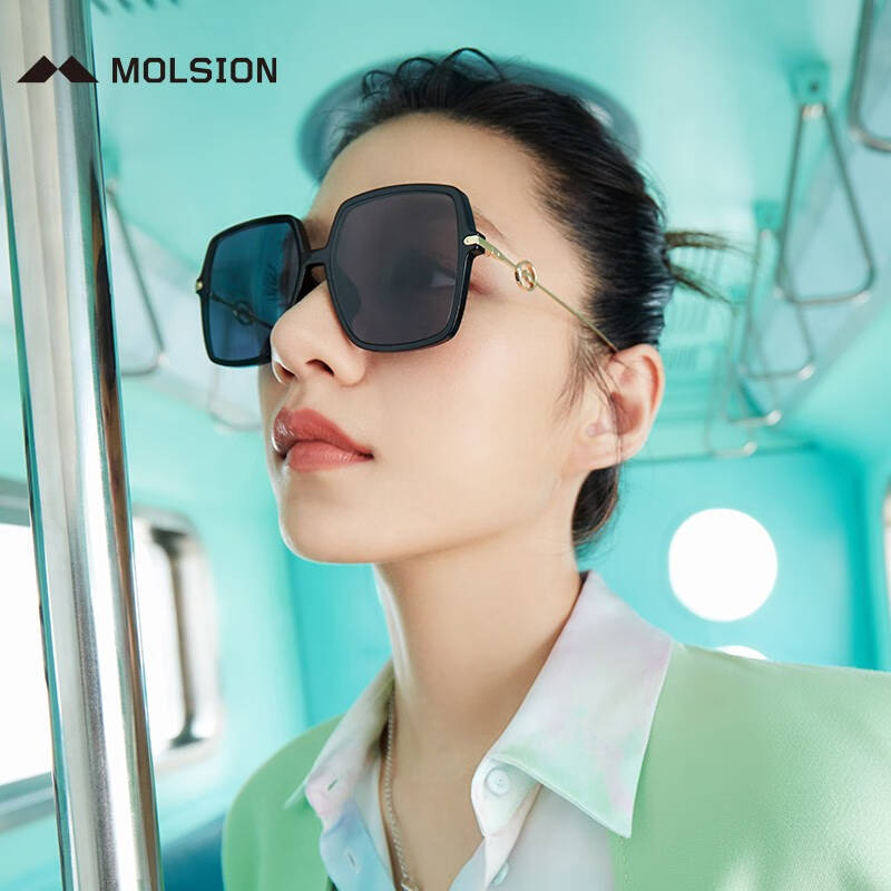 陌森molsion眼镜2021年款baby同款太阳镜时尚大框显瘦ms5035c10