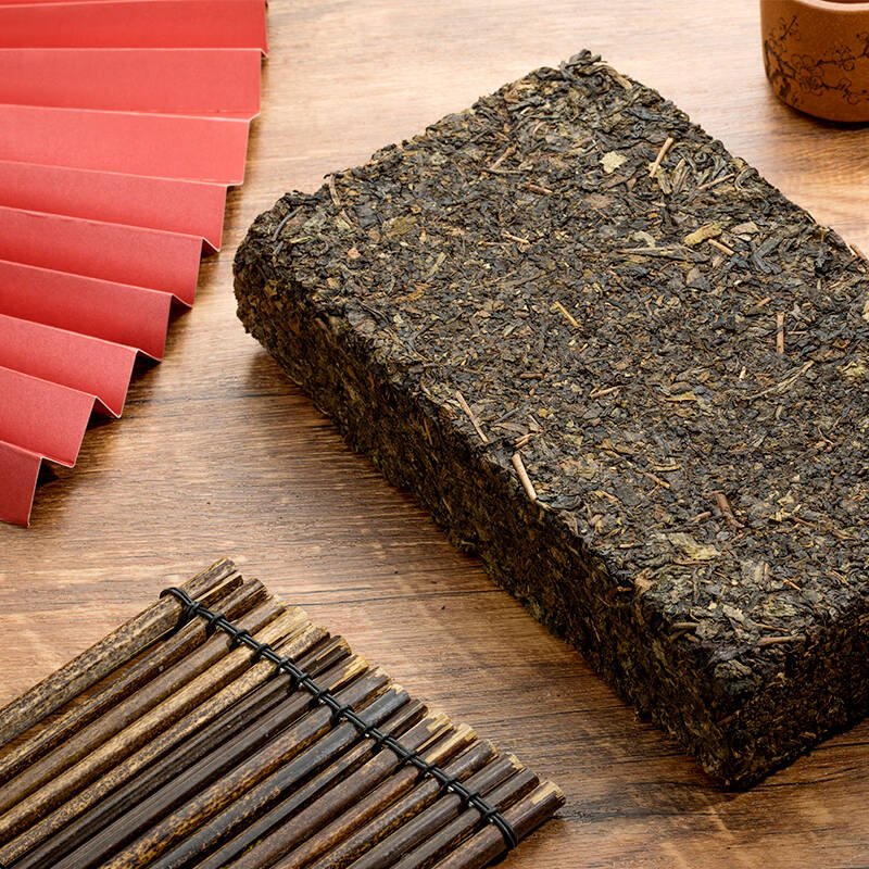 泾渭茯茶黑茶茶叶陕西特产金花泾阳茯茶砖茶茶本良品880g当年茶2件