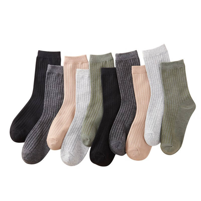 南极人袜子男士袜子10双装中筒袜防脱运动棉袜男船袜男士混色短袜男