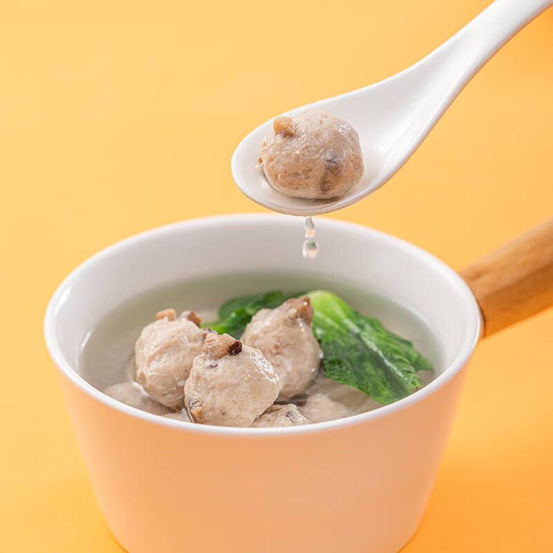 桂冠香菇贡丸340g国产猪后腿肉贡丸丸子火锅食材烧烤煮汤麻辣烫关东煮