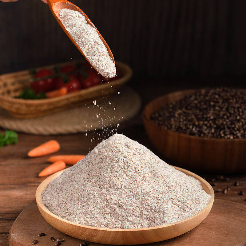 新良黑全麦自发粉1kg5全麦面粉含麦麸全麦粉黑麦粉低脂黑全麦自发面粉