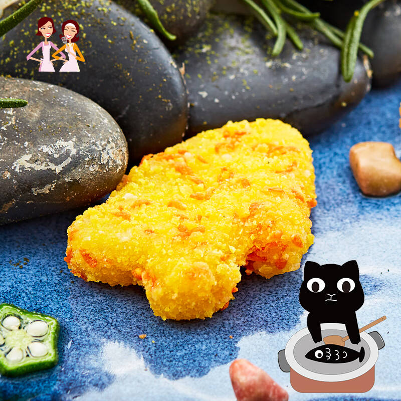 大成姐妹厨房小猫钓鱼鸡块300油炸冷冻半成品小猫钓鱼鸡块300g4包规格