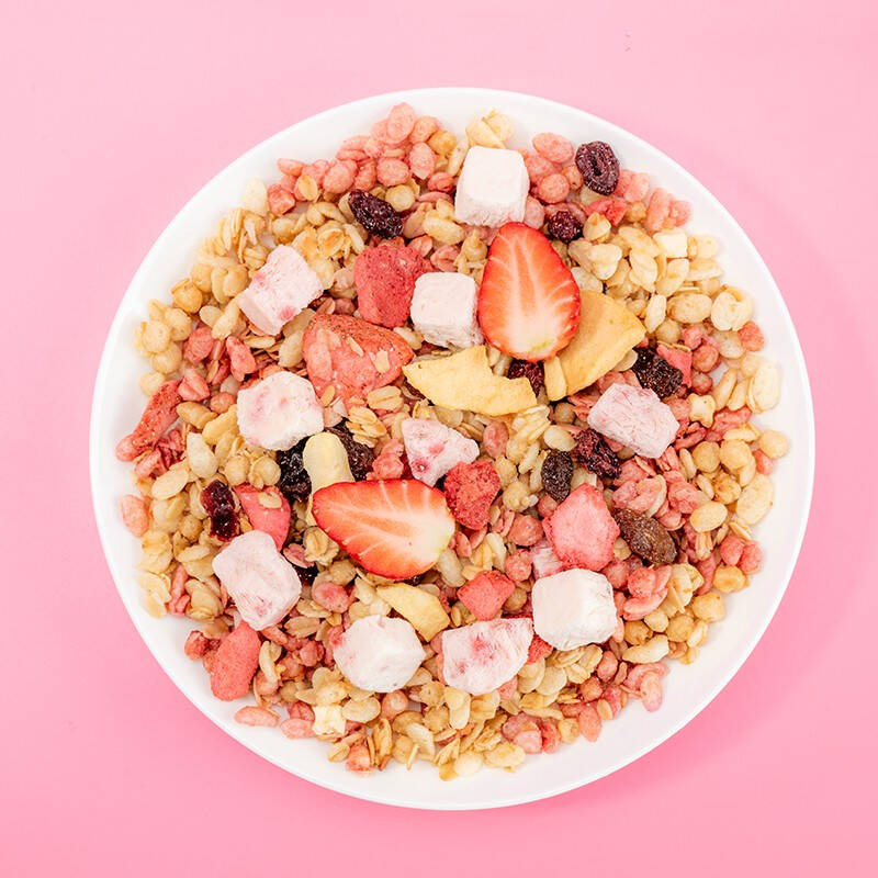 欧扎克咔咔脆草莓酸奶果粒儿童学生营养早餐谷物麦片200g2件