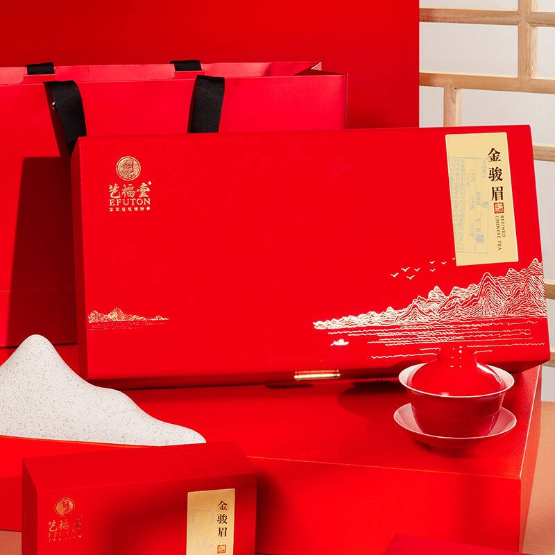 艺福堂茶叶红茶武夷桐木关特级金骏眉红茶一统江山茶叶礼盒送长辈送人