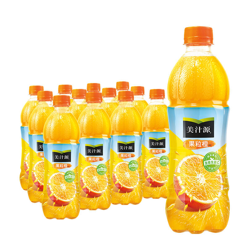 美汁源minutemaid果粒橙橙汁果汁饮料420450ml12瓶整箱装可口可乐公司