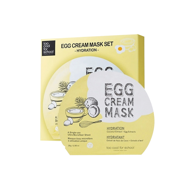 涂酷toocoolforschool柔滑鸡蛋面膜滋润精致清洁补水保湿男女滋养面膜