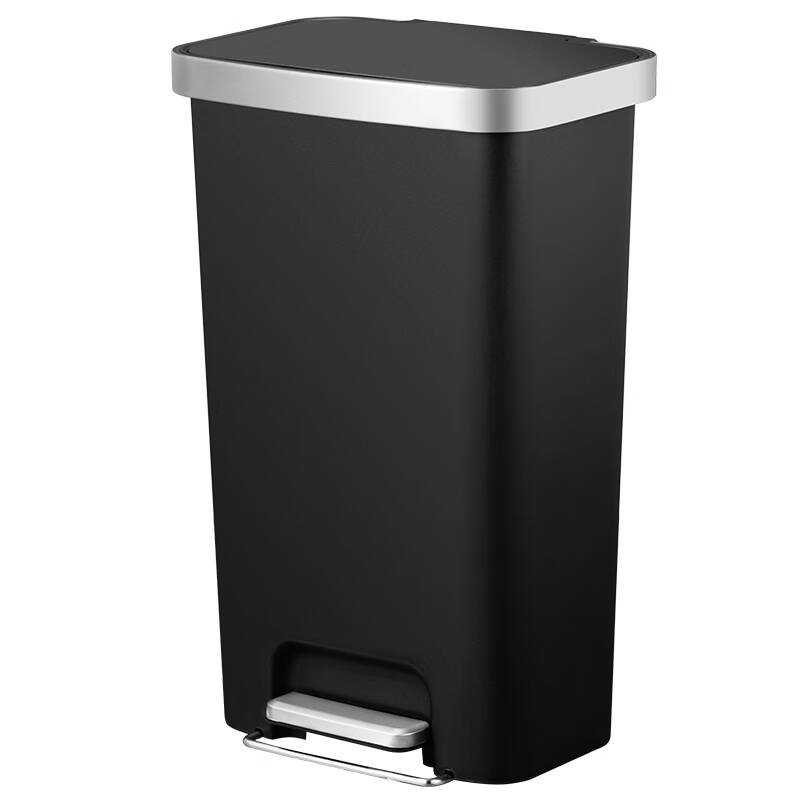 eko垃圾桶带盖脚踏式垃圾桶超市医院办公商用大容量垃圾桶626645l亚光