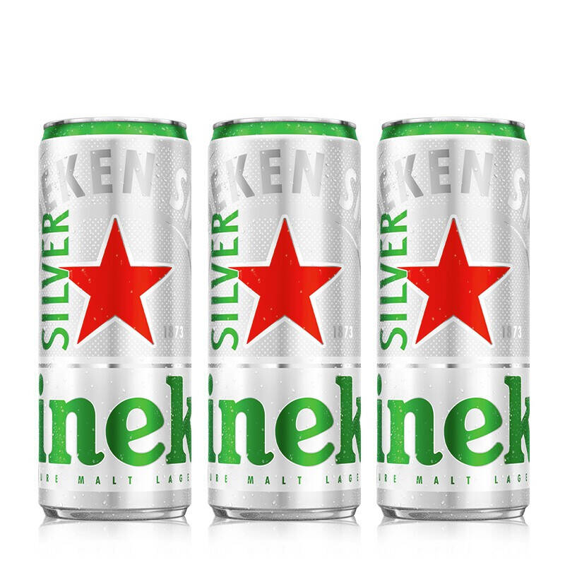 喜力星銀heinekensilver啤酒330ml3聽