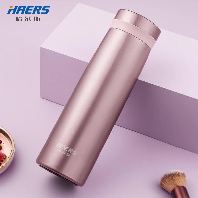 哈尔斯保温杯316l不锈钢304水杯女士高颜值男学生便携泡茶杯子500ml