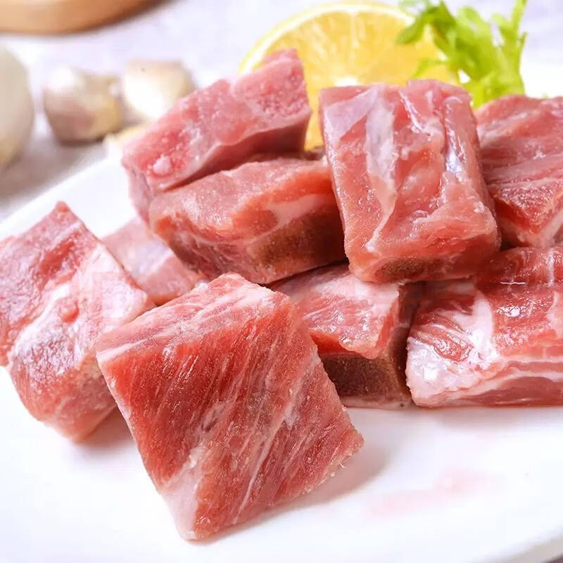 京东跑山猪黑猪去颈前排400g袋生鲜排骨林间生长360天煎炒炖煮皆宜