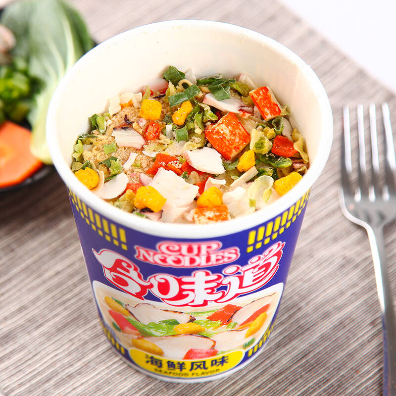 日清方便面合味道海鲜味方便面84g12杯整箱装3件